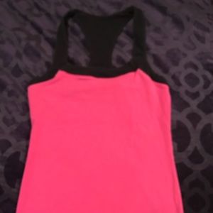 Hot pink racer back yoga top!